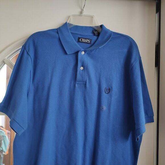 New Chaps Blue Knit Polo Size Men's L - Picture 2 of 2
